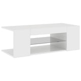 TV Cabinet with LED Lights High Gloss White 90x39x30 cm 804244