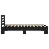 Bed Frame with Headboard Black Oak 80 x 200 cm Engineered Wood 8009105
