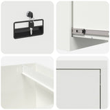 File Cabinet White 44 x 50 x 74.5 cm Cold-Rolled Steel 891597