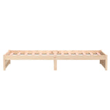 Bed Frame without Mattress Solid Wood 90x190 cm Single Single 814914