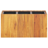 Garden Raised Bed with 3 Pots Solid Acacia Wood 46572
