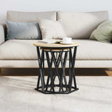 Coffee Table 2 pcs Sonoma Oak Engineered Wood and Steel 868262
