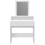 Dressing Table with LED White 80x41x144.5 cm 848178