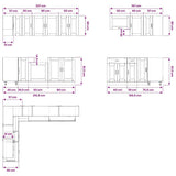 11 Piece Kitchen Cabinet Set "Porto" White Engineered Wood 3314901