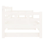 ZNTS Pull-out Day Bed without Mattress White 2x cm 820378