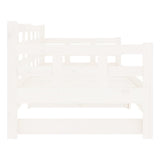 ZNTS Pull-out Day Bed without Mattress White 2x cm 820378