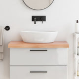 Bathroom Countertop Light Brown 80x50x cm Treated Solid Wood 3156121