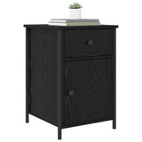 Bedside Cabinet Black Oak 40 x 42 x 60 cm Engineered Wood 875784