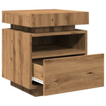 ZNTS Bedside Cabinets with LED Lights 2 pcs Artisan Oak 40x39x48.5 cm 857661