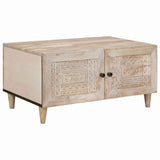 Coffee Table White 80 x 54 x 40 cm Engineered Wood 4018121