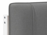 Upholstered Headboard White and Light Grey 100 cm 880197