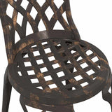 Garden Chair 2 pcs Bronze 55 x 56.5 x 91cm Aluminium 42002394