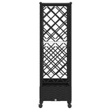 Raised Bed with Trellis and Roof Black 164 x 40 x 127 cm PP 3423121