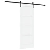 Sliding Door White 73.5 x 198.5 cm Solid Pine Wood 3333299