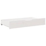 Under-Bed Drawers 2 pcs White 90x55x17 cm Solid Wood Pine 850924