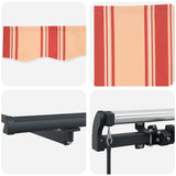 Retractable Awning Manual Yellow and orange 400 x 300 cm Fabric 3330531