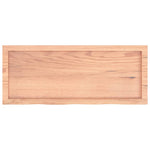 Wall Shelf Light Brown 100x40x cm Treated Solid Wood Oak 363685
