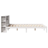 Bookcase Bed without Mattress White 140x200 cm Solid Wood Pine 3321541