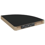 Floating Corner Shelves 4 pcs Black 35x35x3.8 cm MDF 323921