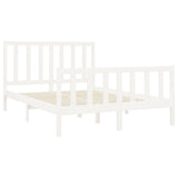 Bed Frame without Mattress White 160x200 cm Solid Wood Pine 3106714