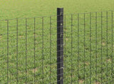 Welded Wire Fence with Post 10 x 0.6 m PVC-Coated Steel Grey 3336557