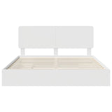 Storage Bed with Headboard White 200 x 200 cm Engineered Wood 3412651