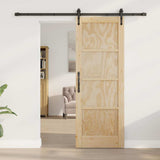 Sliding Door ORKDAL Natural and Black 73.5 x 198.5 cm 3333718