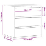 Corner Chest of Drawers Black 60x41x58 cm Engineered Wood 852844