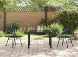 Garden Dining Set 3 pcs Black Powder-Coated Steel 3379198