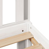 Bookcase Bed without Mattress White 140x200 cm Solid Wood Pine 3322056