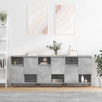 Sideboards 3 pcs Concrete Grey Engineered Wood 3190145