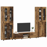 TV Cabinet Set with Shelf FLORIN 3 pcs Old Wood Engineered Wood 3398012