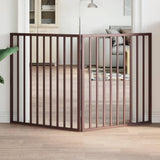 Dog Gate Foldable 2 Panels Brown 160 cm Poplar Wood 352202