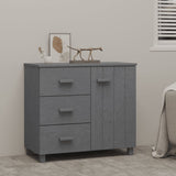 Sideboard HAMAR Dark Grey 90x40x80 cm Solid Pinewood 340430