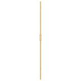Walk-In Shower Wall Folding Gold 90 x 6.5 x 190 cm 42017971
