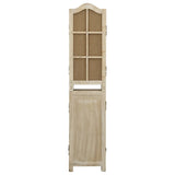 4-Panel Room Divider Brown 140x165 cm Fabric 338591