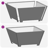 Fire Pit Black 80 x 80 x 40 cm Steel 858968