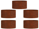 Planter Ring 5 pcs Brown 30 x 30 x 20 cm Weathering Steel 873605