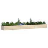 Planter Ivory 580 x 100 x 45 cm Galvanised Steel 42018123