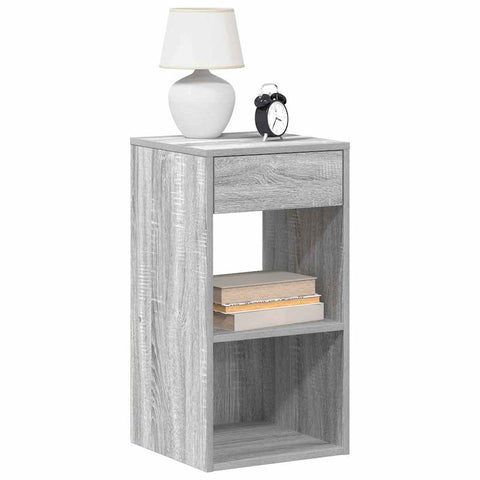 ZNTS Bedside Cabinets with Drawer 2 pcs Grey Sonoma 35x34x66.5 cm 858724