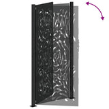 Garden Gate Black 100x200 cm Steel Flame Design 4100993