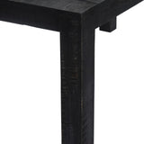 ZNTS Dining Table Black 118x60x76 cm Solid Mango Wood 247991