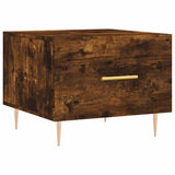Coffee Table Smoked Oak 50x50x40 cm Engineered Wood 829374