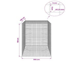 Gabion with 3.5 mm Wire and 5x5 cm Mesh 100x100x150 cm 3462452