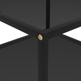 Coffee Table Black Tempered glass, powder-coated steel 60x60 cm 322888