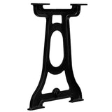 Dining Table Leg Set of 2 Black Cast iron Standard Durable 245423