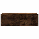 TV Wall Cabinet Smoked Oak 100x30x30 cm Engineered Wood 815096