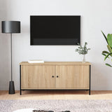 TV Cabinet with Doors Sonoma Oak 102x35x45 cm Engineered Wood 826291