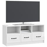 TV Cabinet High Gloss White 102 x 34.5 x 47 cm Engineered Wood 895829