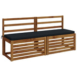 2-Piece Bench Cushions SOEST 2 pcs 100% Polyester Dark Blue 949035